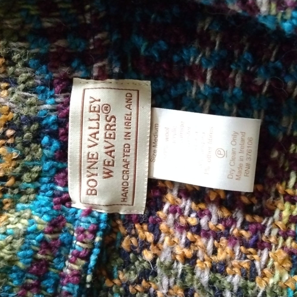 🎉HP🎉 Boyne Valle Weavers Authentic Irish woven Sweater Jacket. NWOT - Picture 2 of 9